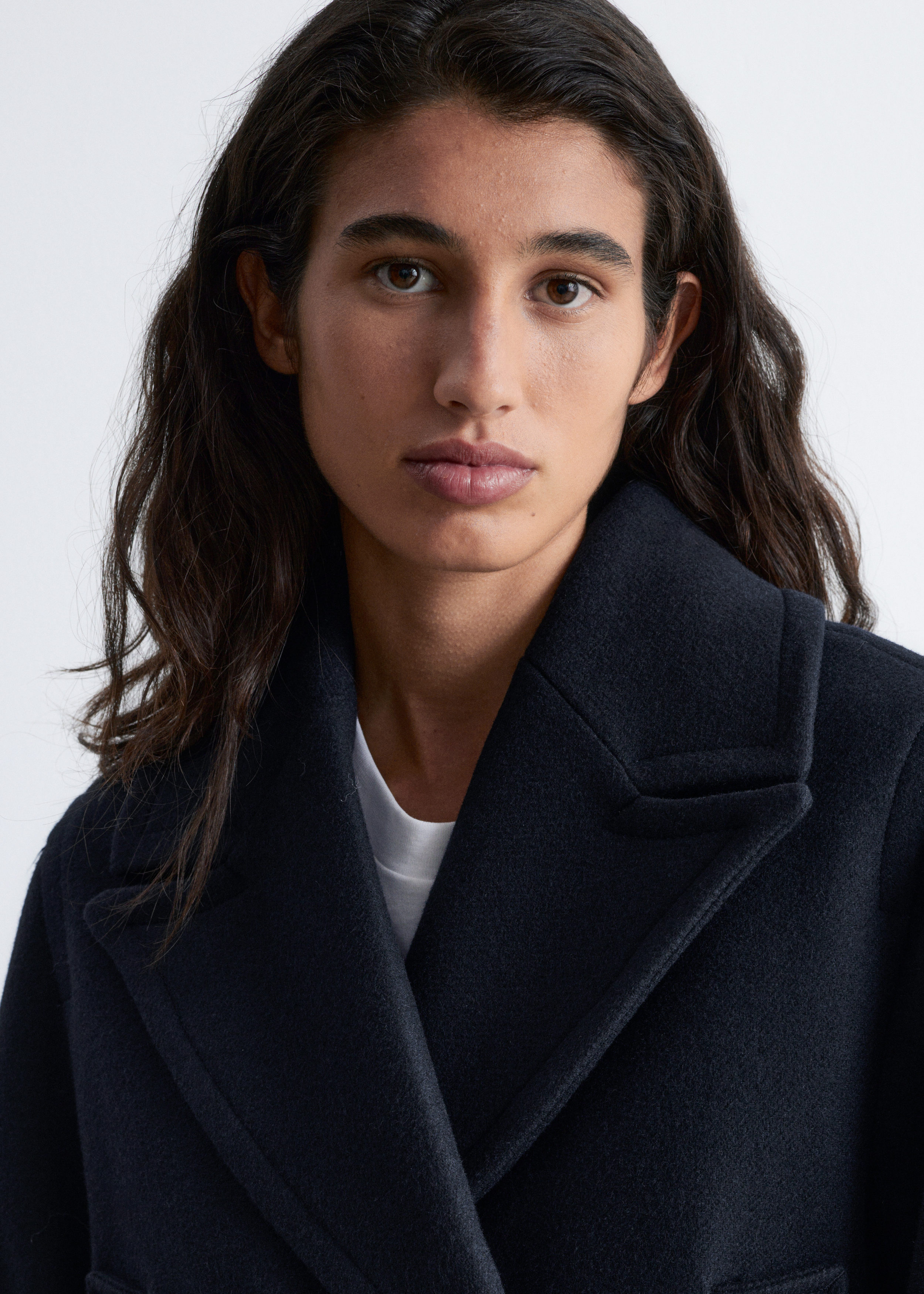 & Other Stories TAILORED WOOL PEA COAT