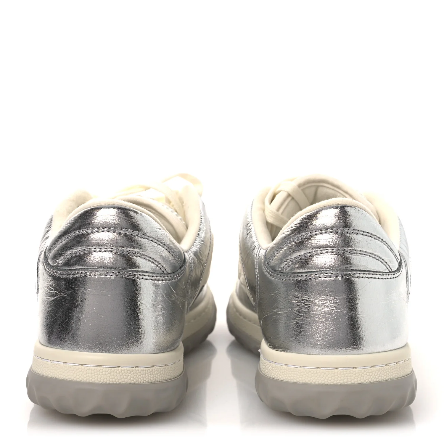 Ginza Calfskin MAC80 Womens Sneakers 38.5 Silver Off White - Top Club