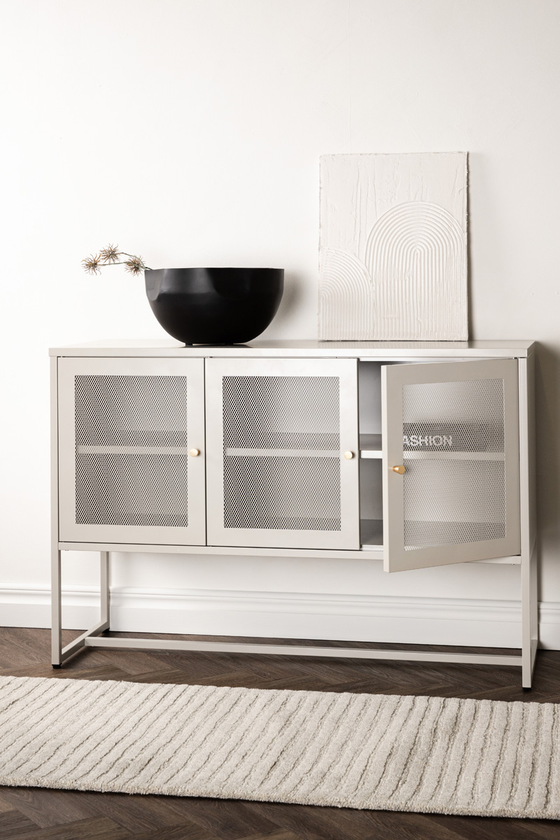 Metalen dressoir Sita Lichtgrijs