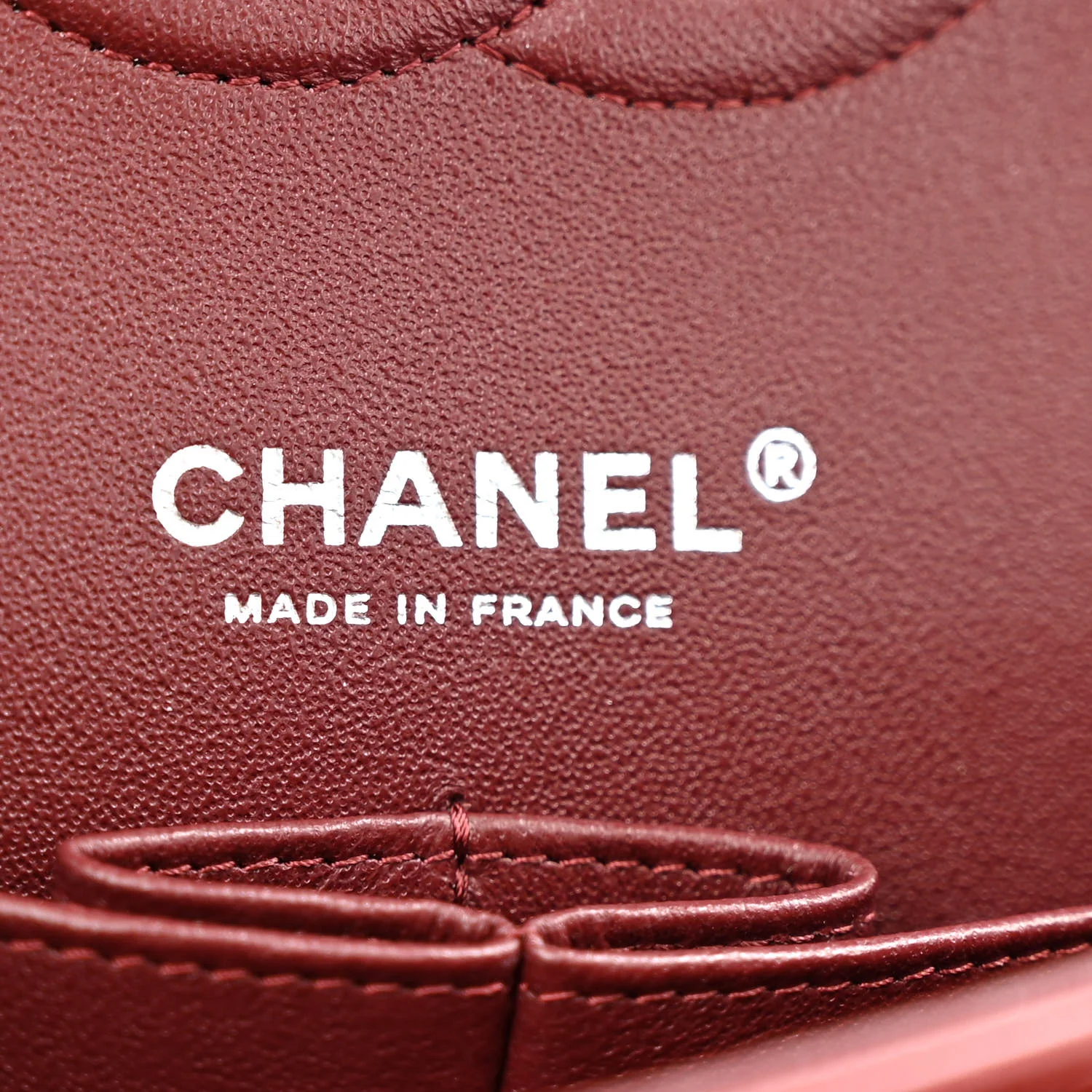Lambskin Quilted Medium Double Flap Burgundy - Top Club