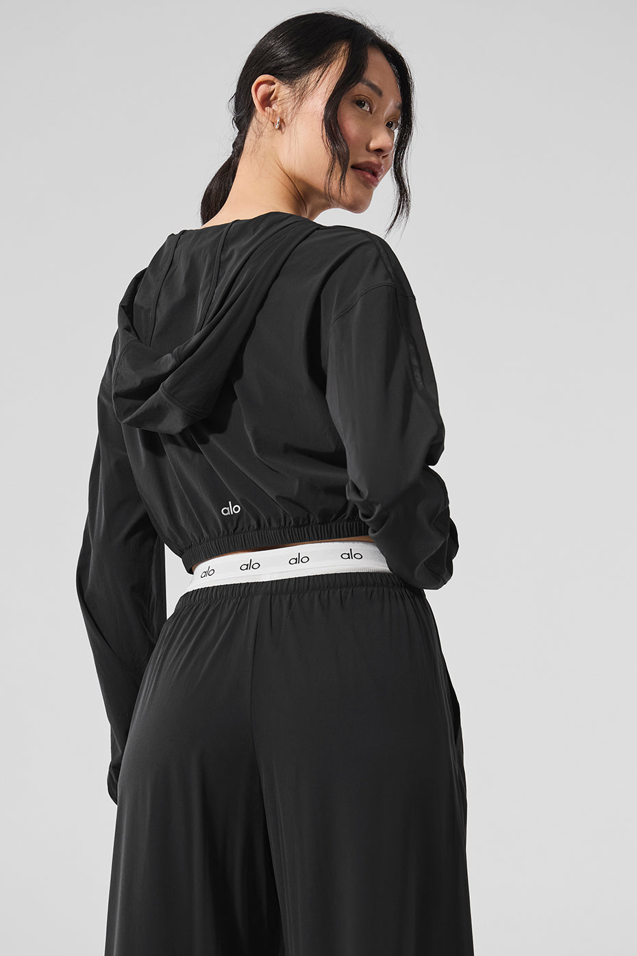 COACH Cropped Breezy Full-Zip Hoodie