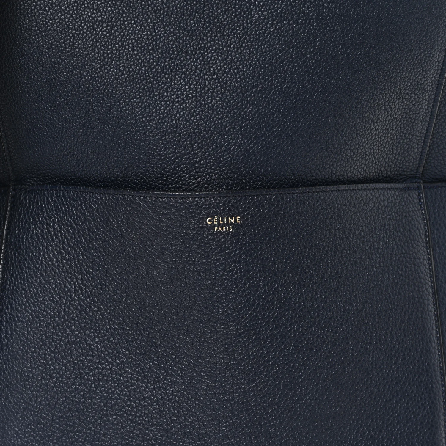 Soft Grained Calfskin Sangle Bucket Bag Navy Blue - Top Club