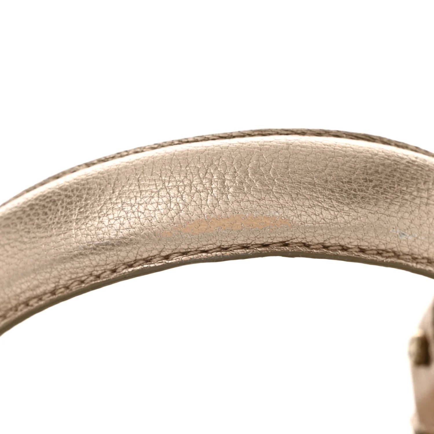 Metallic Grained Calfskin Medium Sofia Satchel Gold - Top Club