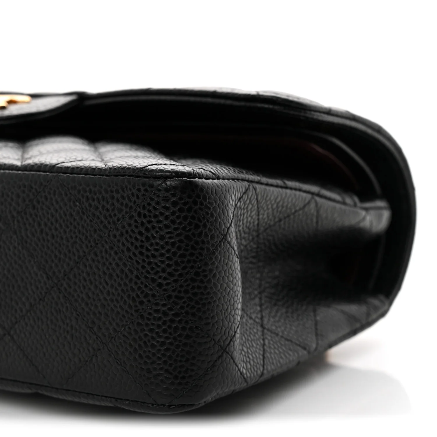 Caviar Quilted Small Double Flap Black - Top Club