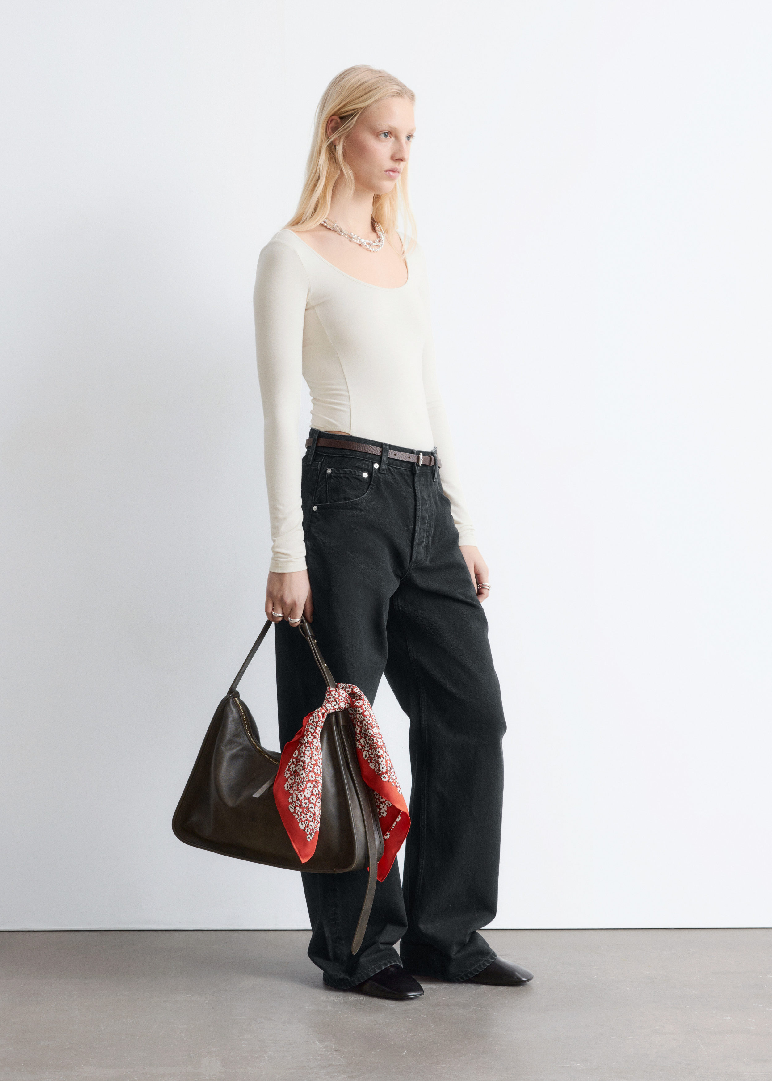 & Other Stories SCOOP-NECK BODYSUIT