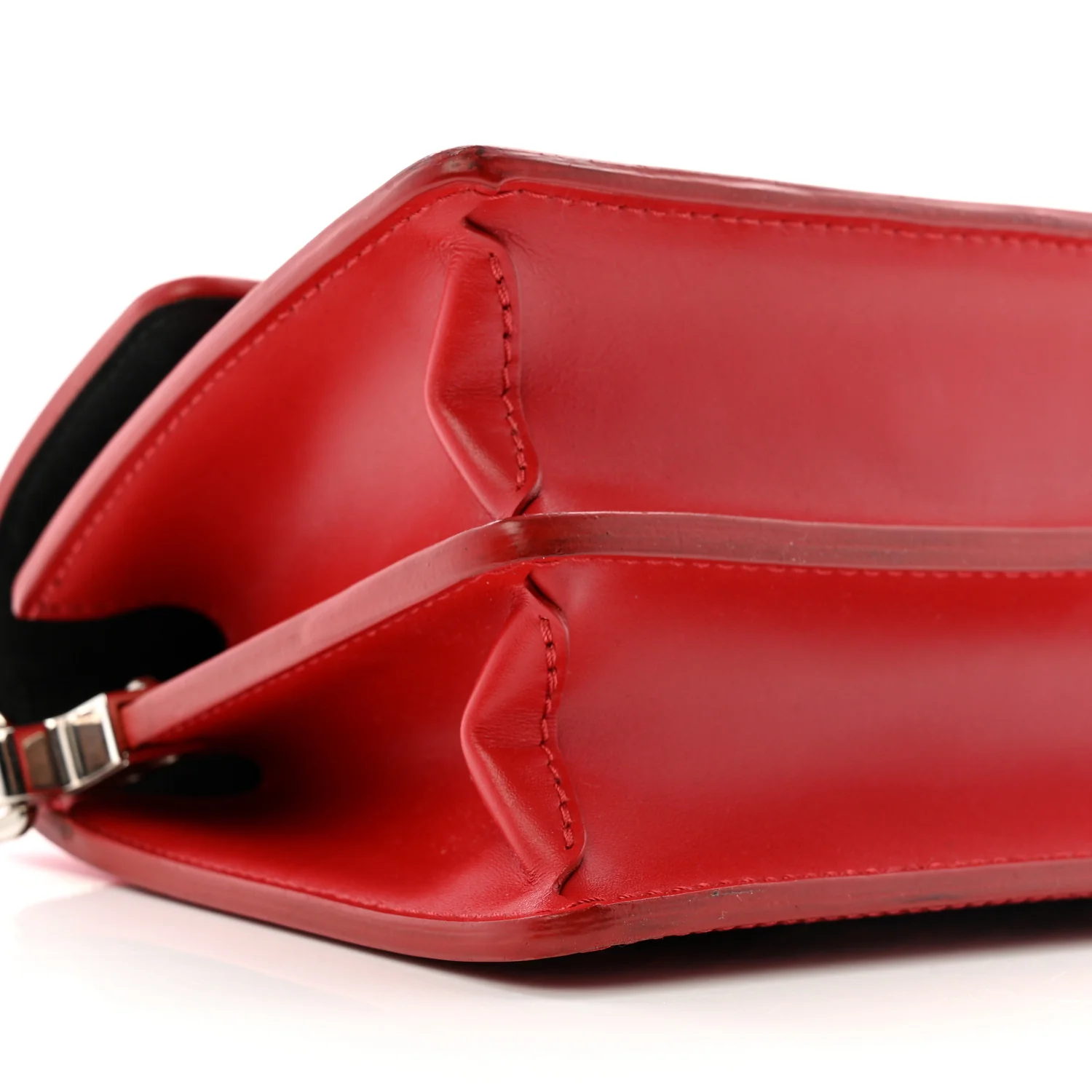 Patent Calfskin Monogram Lace Dauphine Mini Red - Top Club
