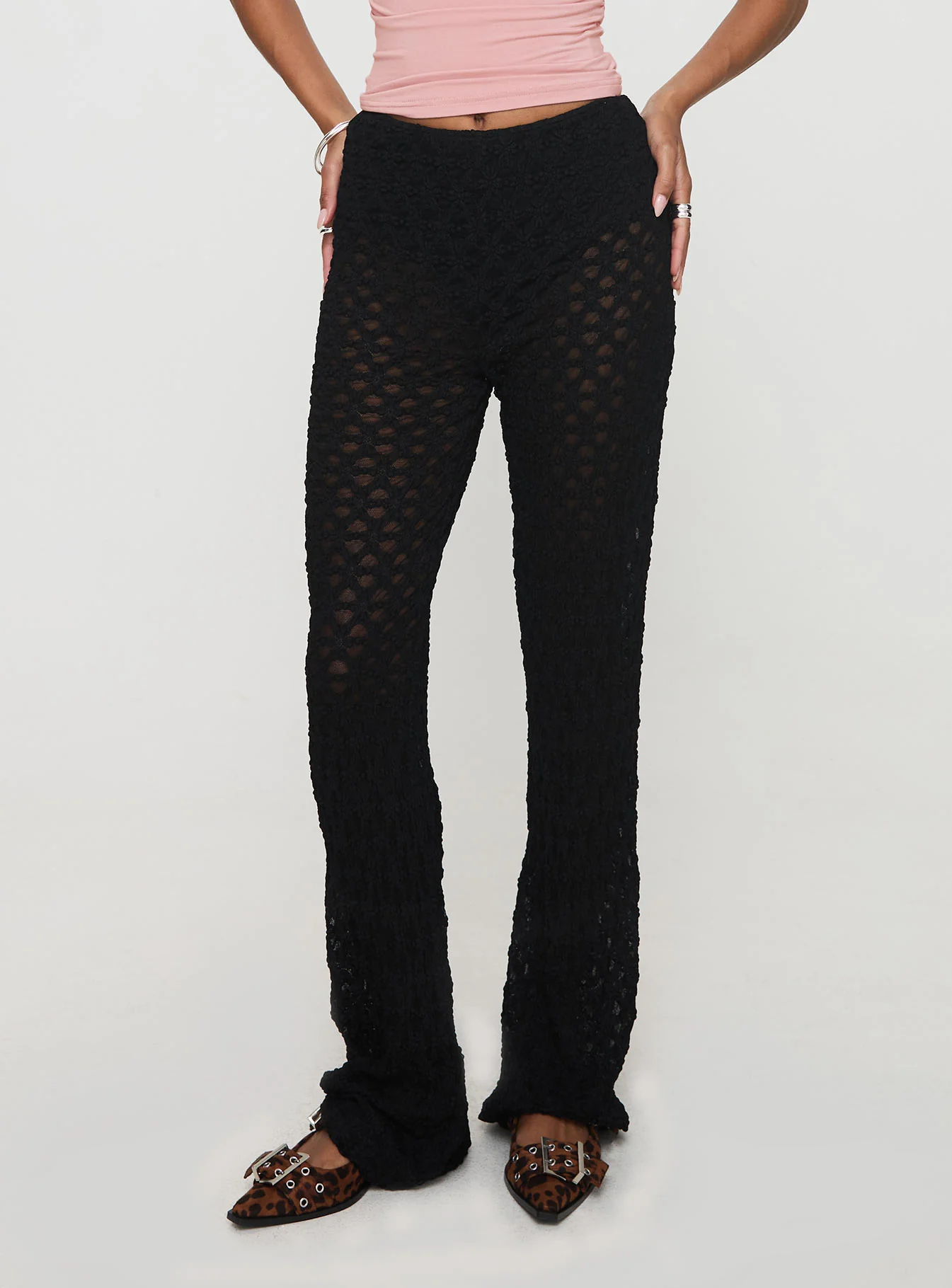 Call It What You Want Mesh Pants Black