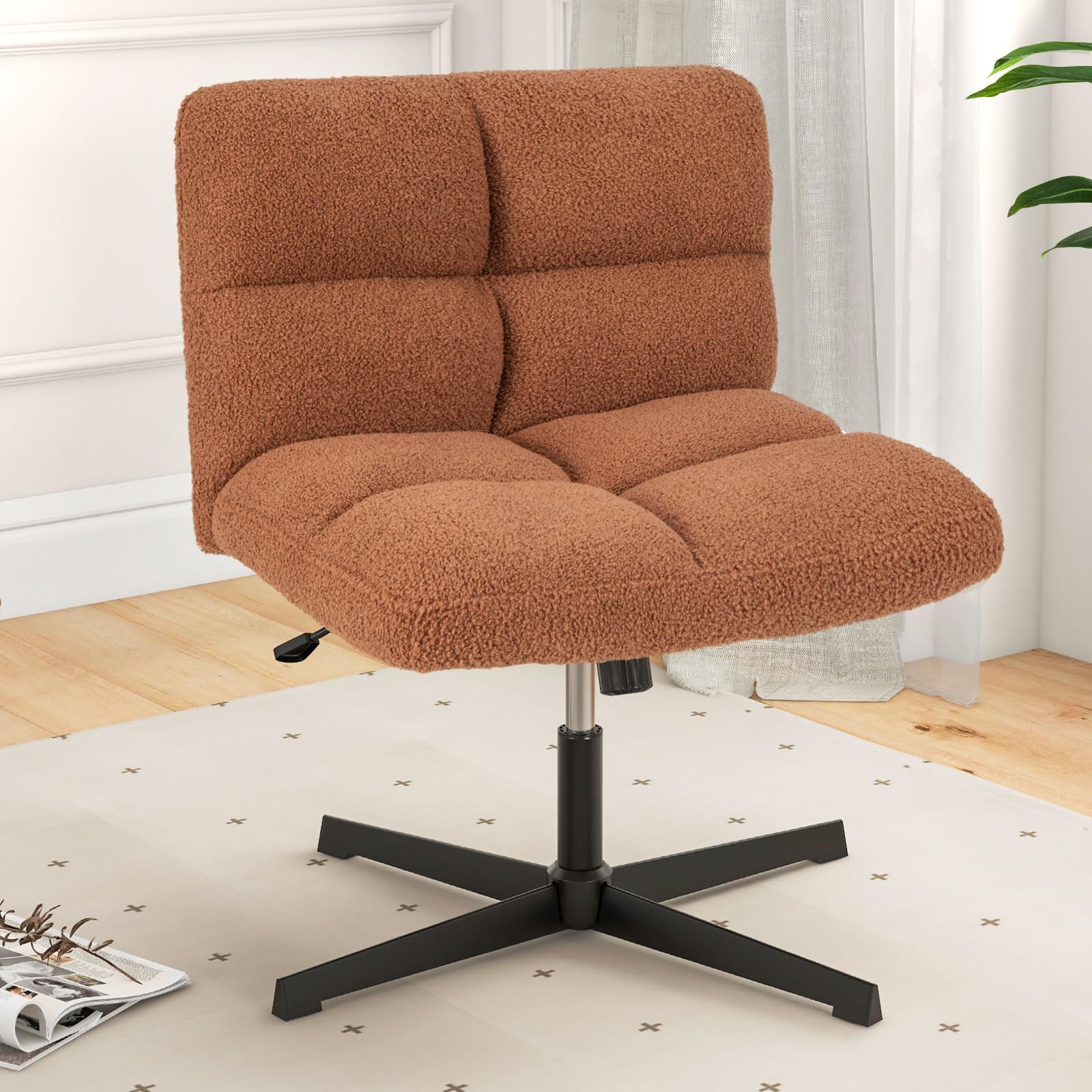 BEFOUNDLOVELY Criss Cross Chair, Height Adjustable Computer Swivel Office Chair