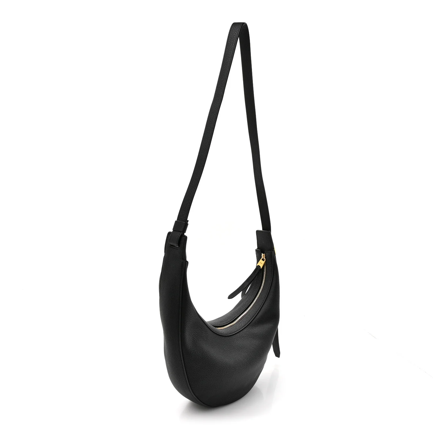 Pebbled Calfskin Augustina Hobo Black - Top Club