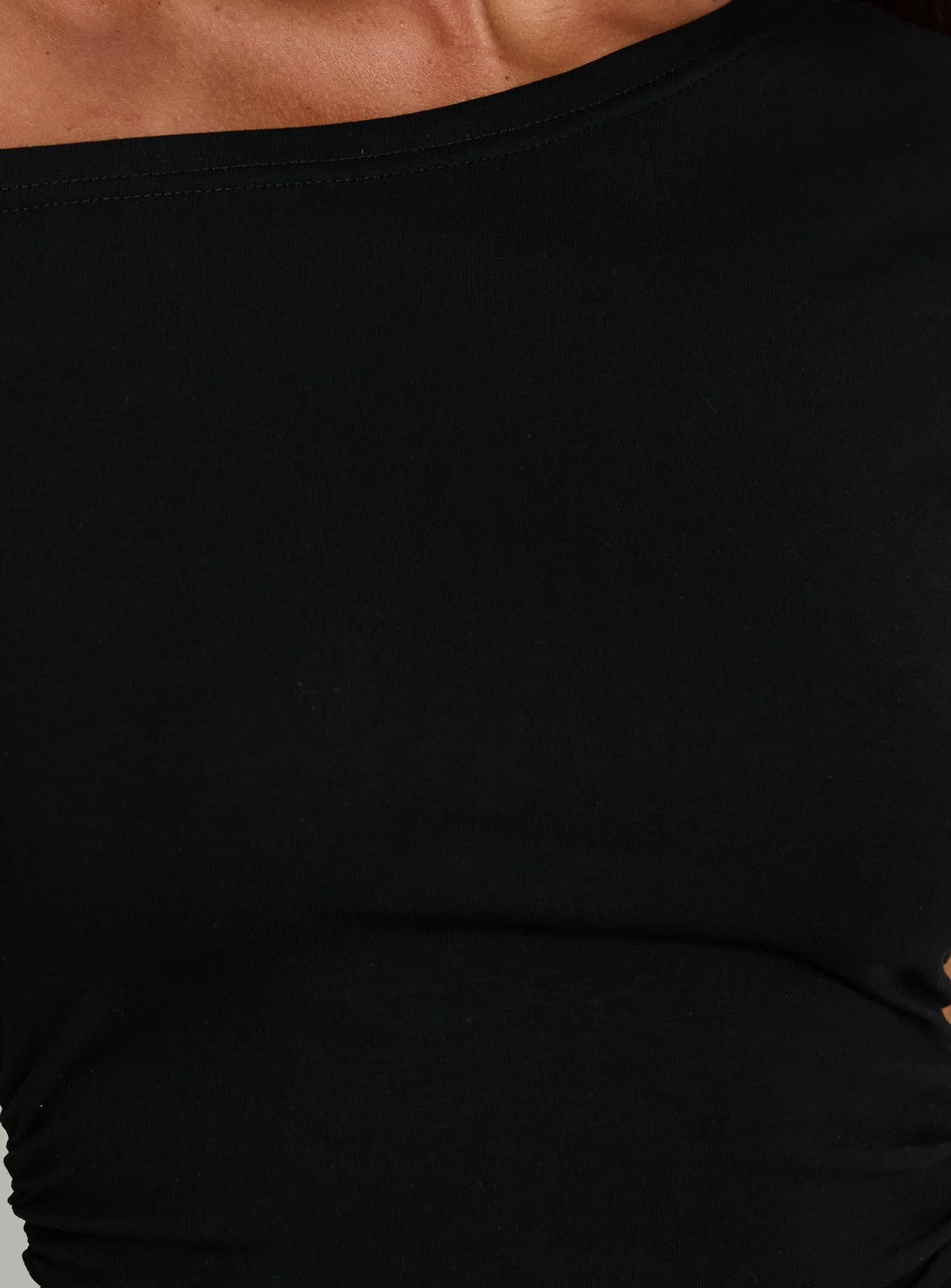 Avriana Off Shoulder T-Shirt Mini Dress Black