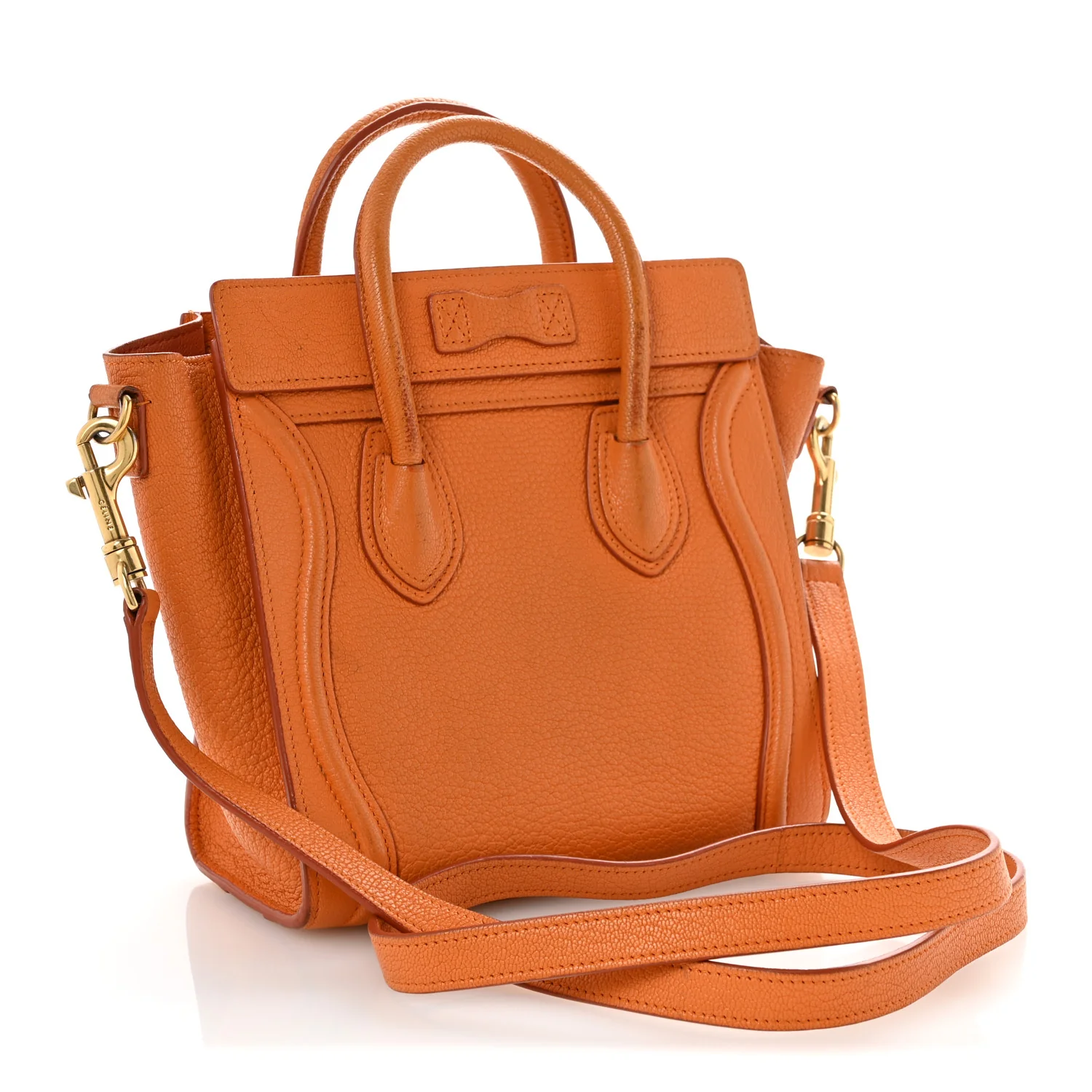 Goatskin Nano Luggage Orange - Top Club