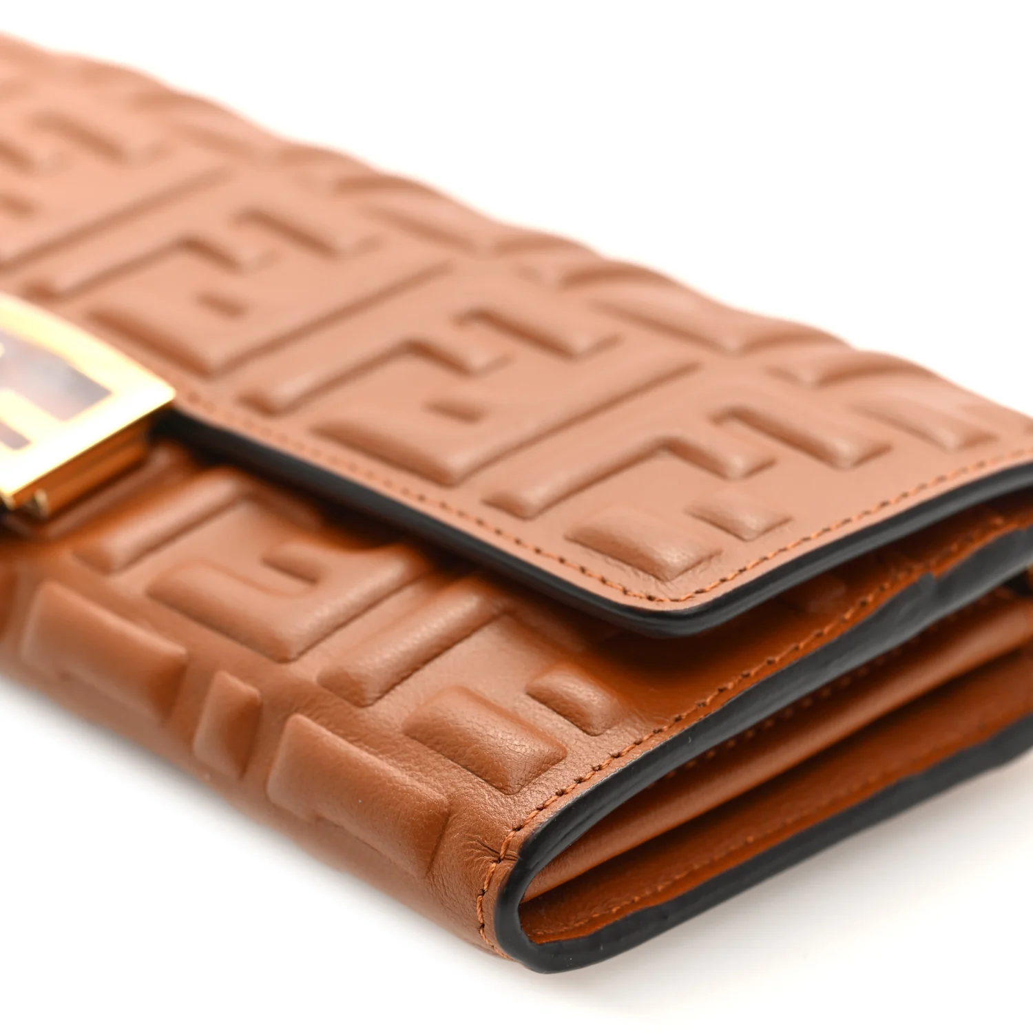 Nappa Matisse FF Embossed Continental Wallet On Chain Coloniale - Top Club
