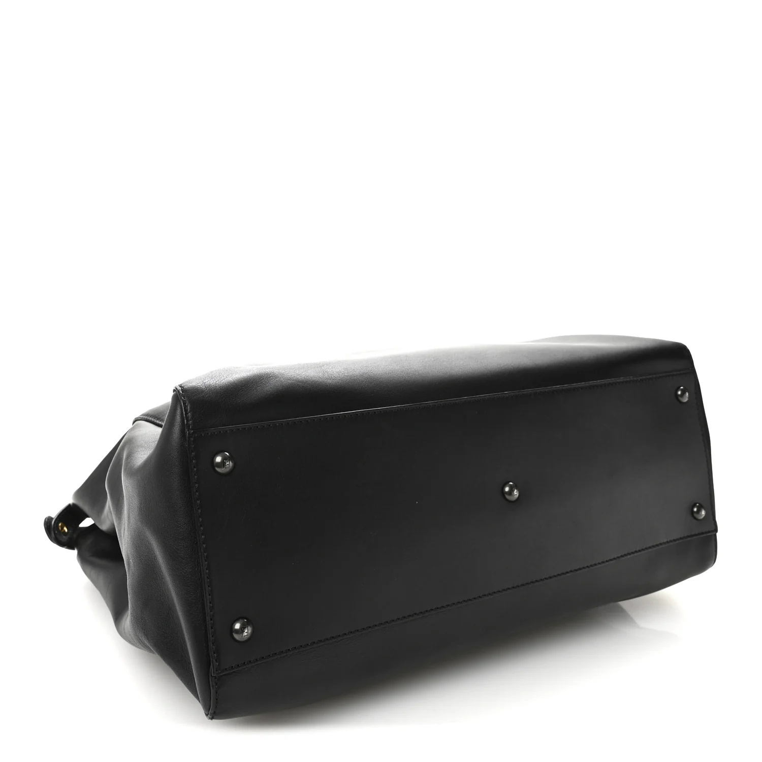 Calfskin Calf Hair Leopard Print Large Peekaboo Iconic Satchel Black - Top Club