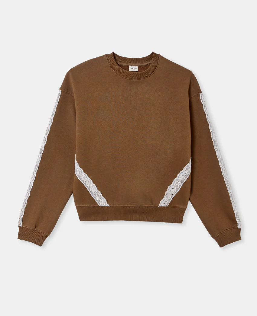 Pimkie Sweat col rond avec dentelle
