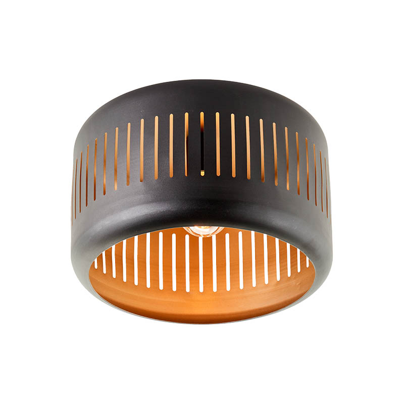 THIJS PLAFONDLAMP Ø38CM ZWART/GOUD, EXCL. E27 LICHTBRON