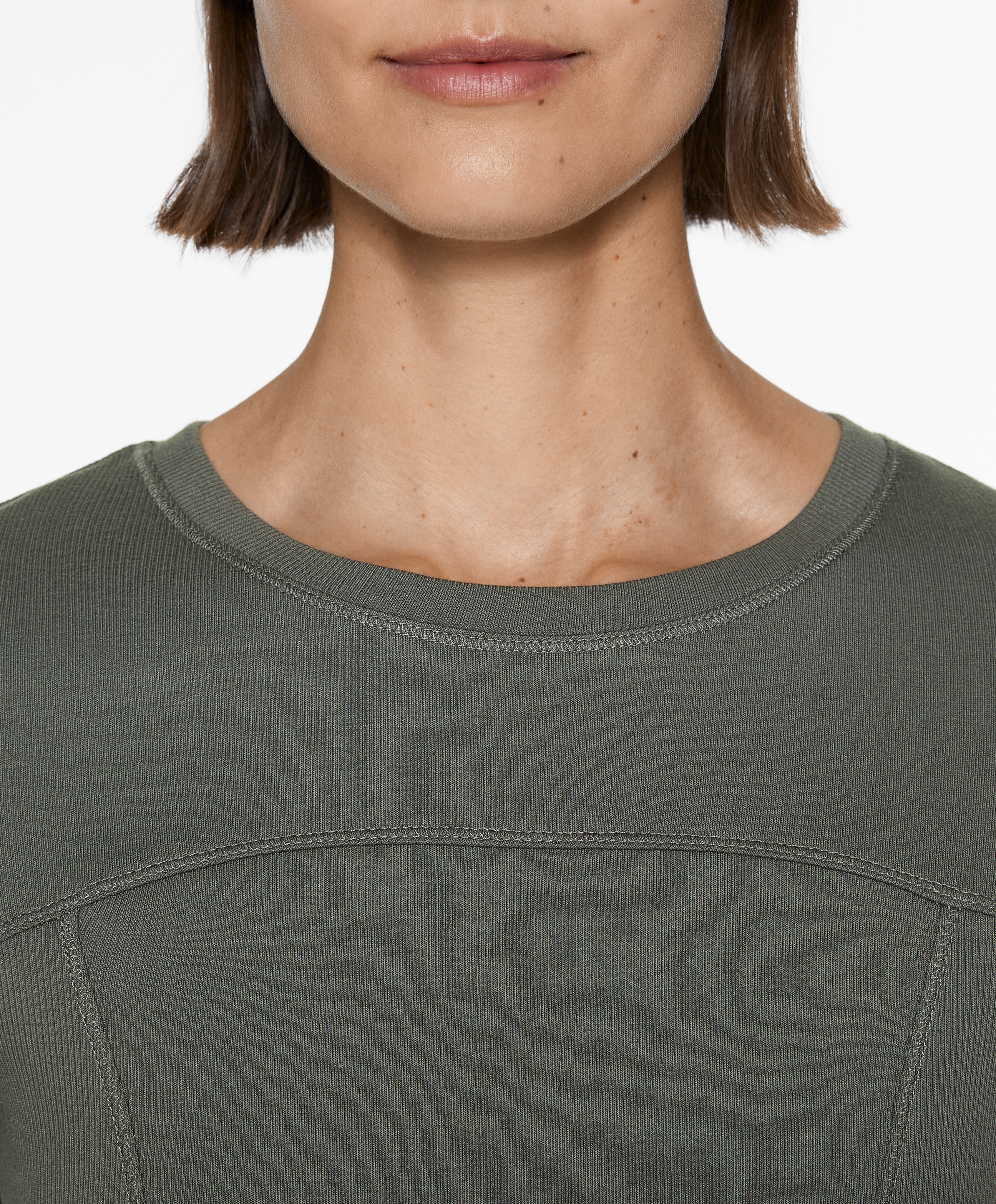 OYSHO Ribbed short sleeve T-shirt