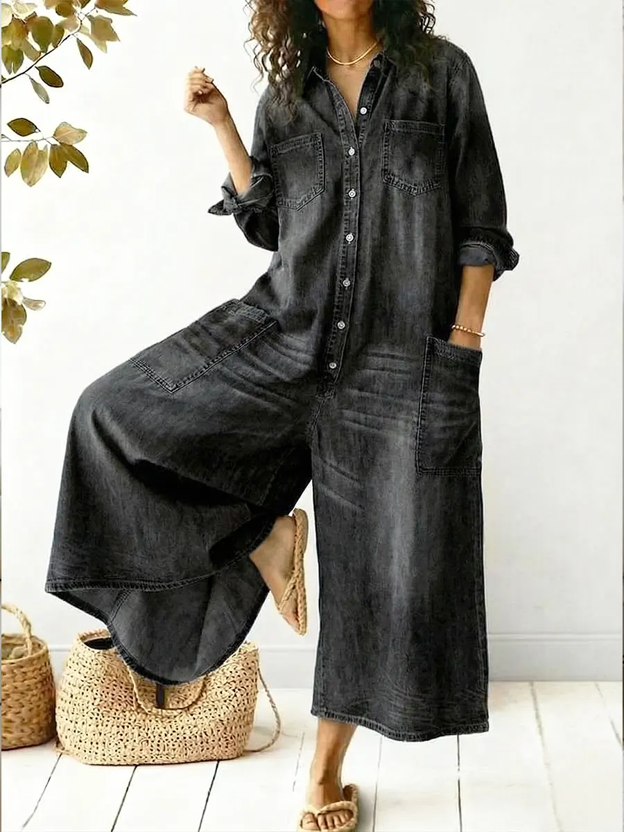 Women's Cozy And Casual Cotton Jumpsuit - Nordfashionstorm - Women's Clothing, Fashion for You - Nordfashionstorm.com