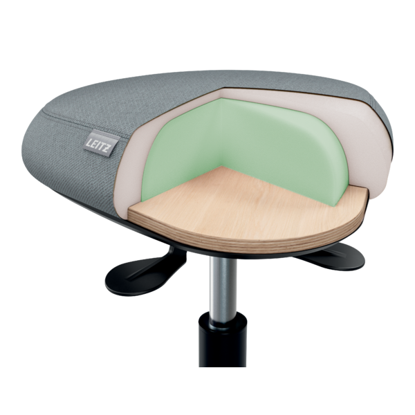 Kruk Ergo actieve met wielen en comfort balanszitting