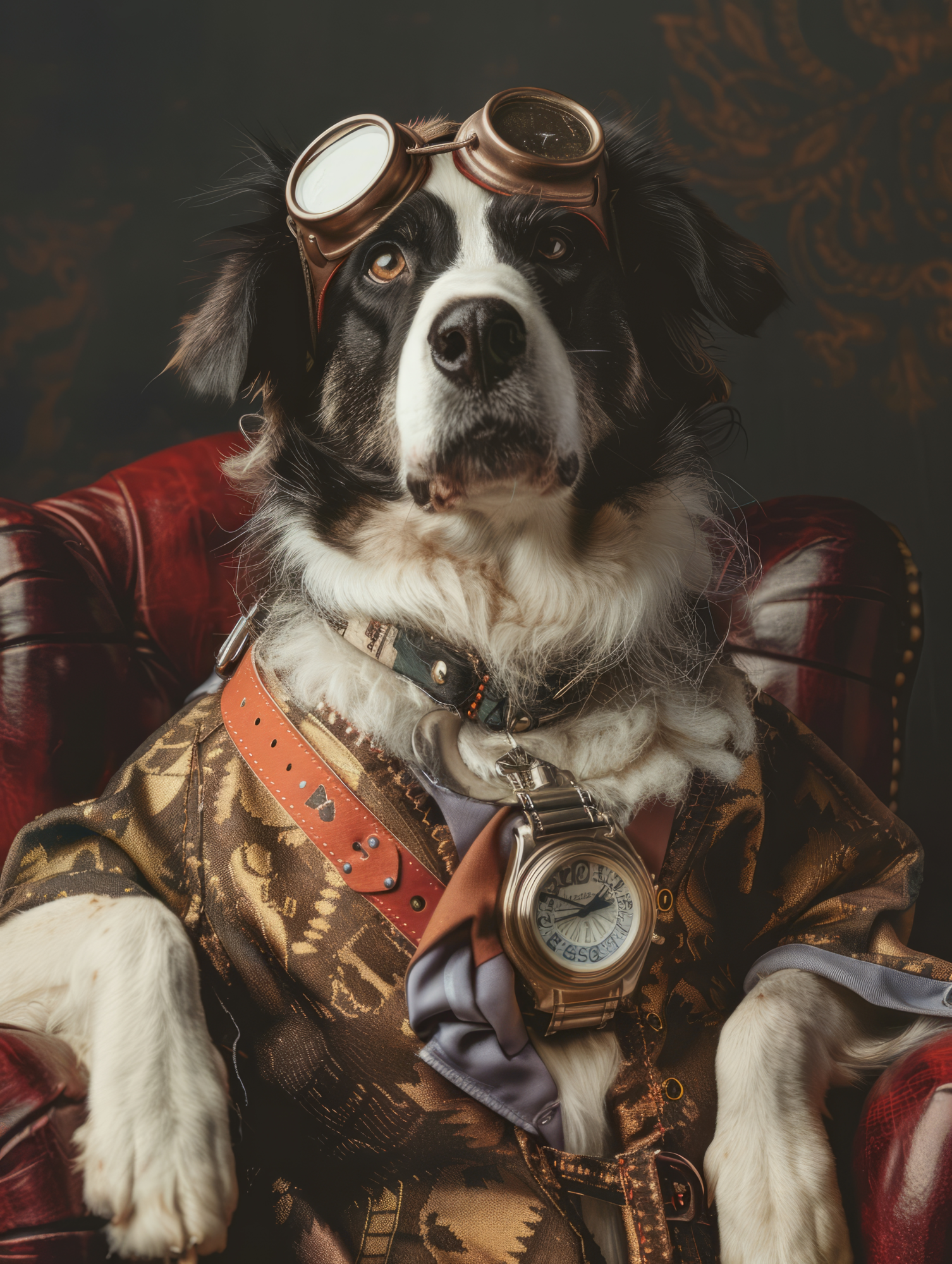 Canvas schilderij van een Tibetaanse Mastiff hond 100x200 cm