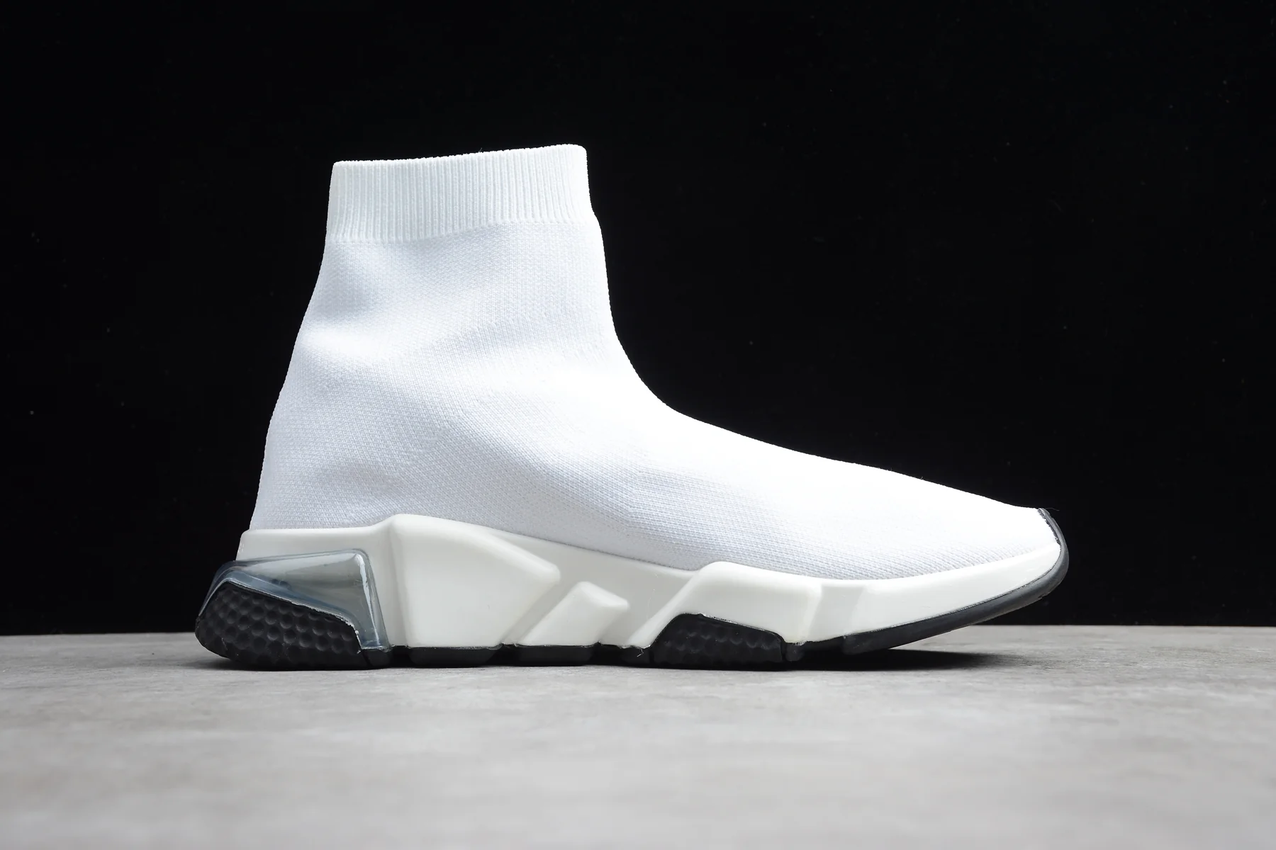 Balenciaga Off White Knit Fabric Speed Trainer Sneakers - Sneaker Replica Workshop