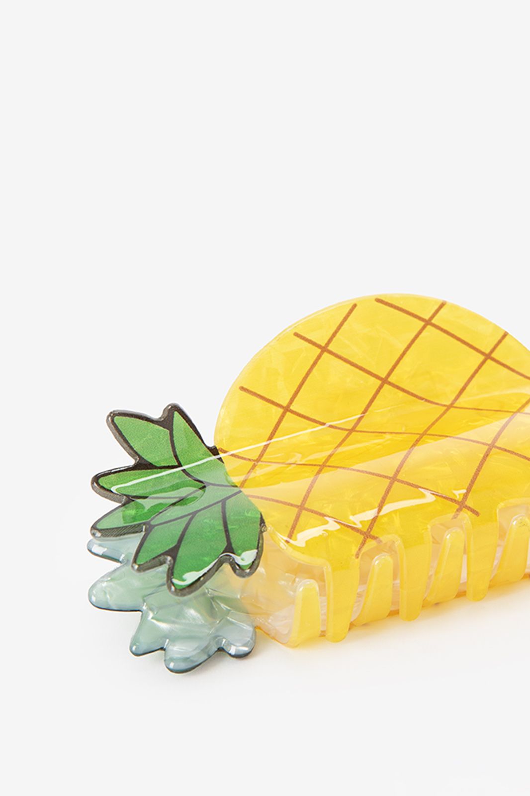 Gele haarklem ananas