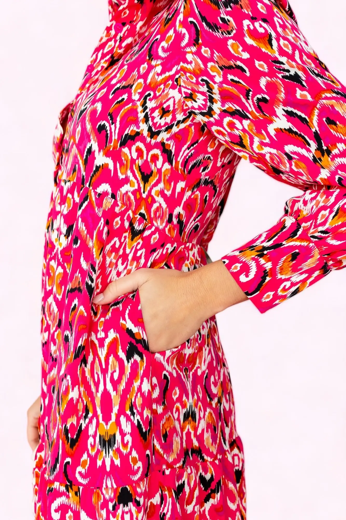 You're My Happy Place Midi Shirt Dress - ALJEGJ