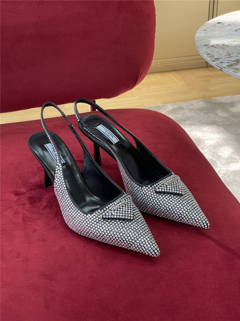 prada classic full diamond heeled sandals - Sneaker Replica Workshop