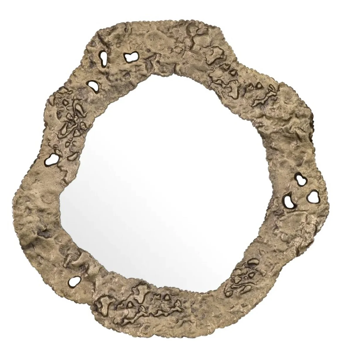 Luxury mirror in antique brass finish - luxury living room mirror 2 pieces mirror