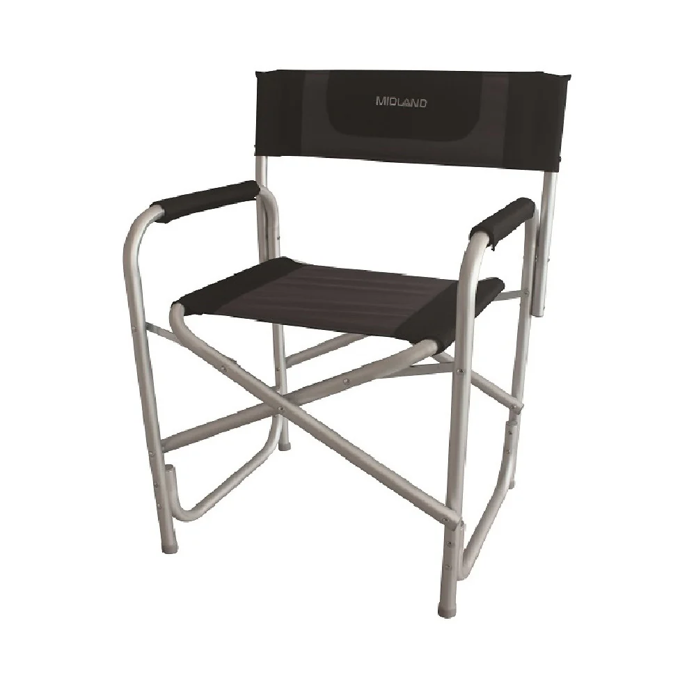 Midland Black Direktor Chair - Folding camping chair