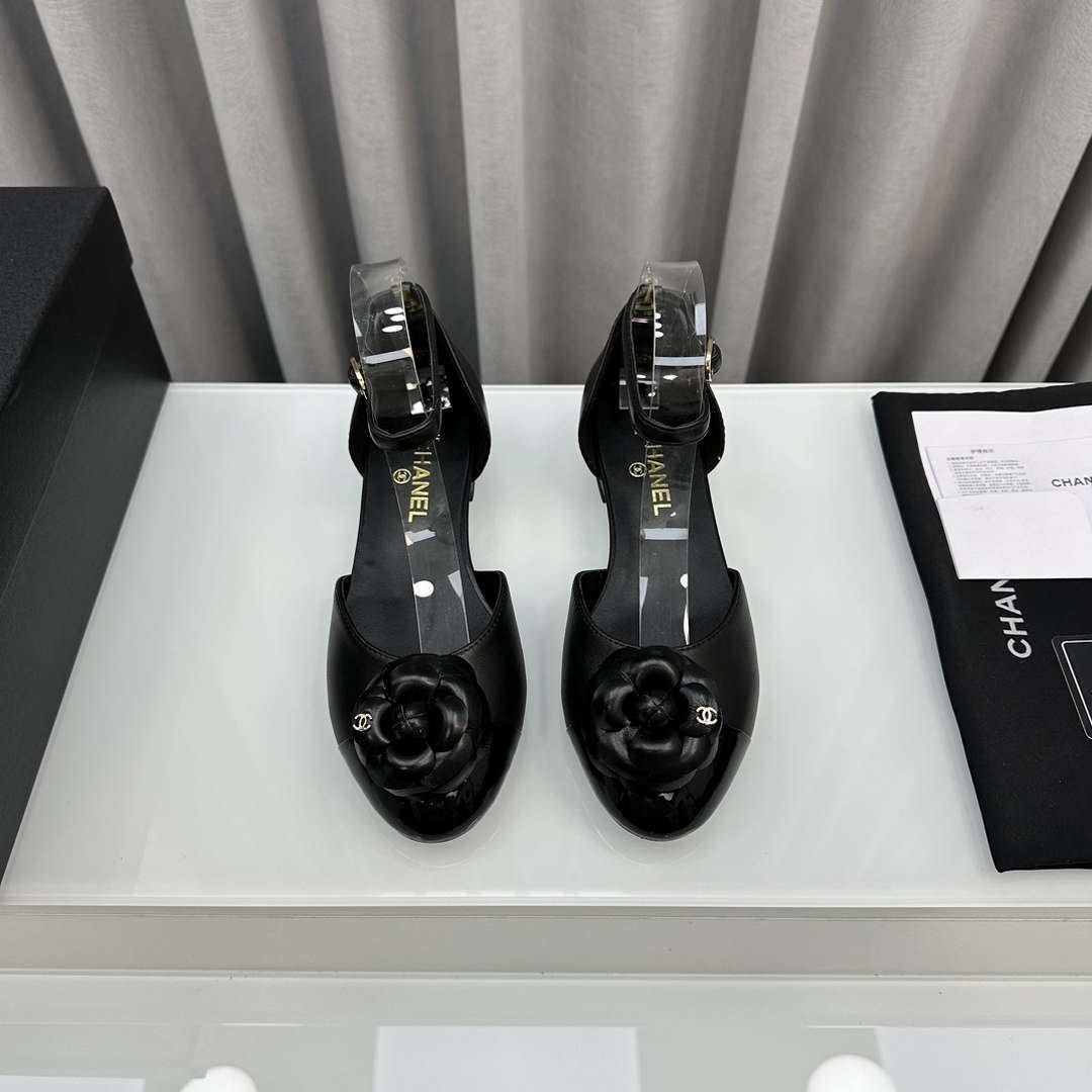 Chanel Women's G31318 Camellia shoes Lambskin Sandals Shoes CC91003 - Sneaker Replica Workshop