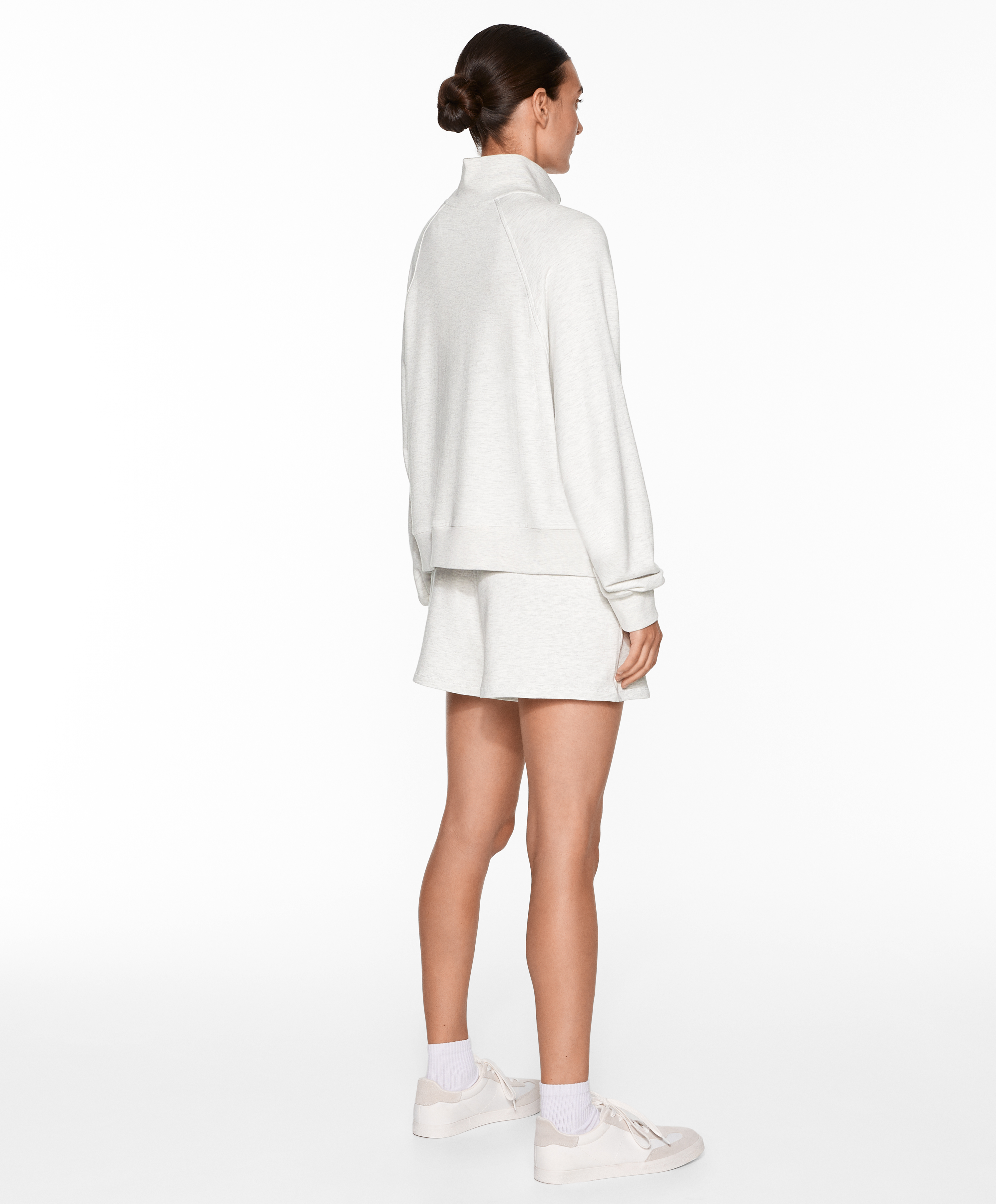 OYSHO Half-zip sweatshirt with cotton and modal