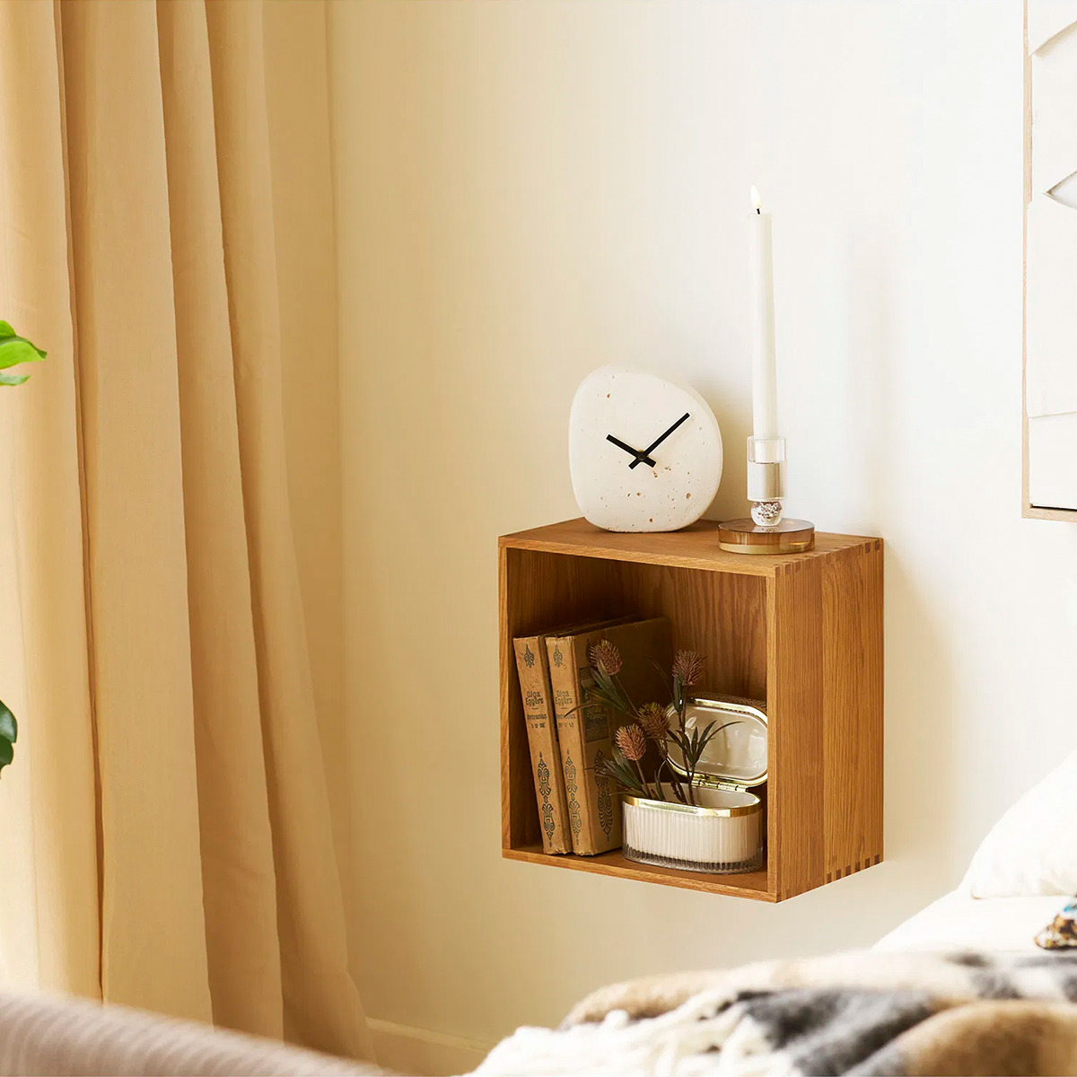 Wandkast Abigail open naturel 30x30 cm