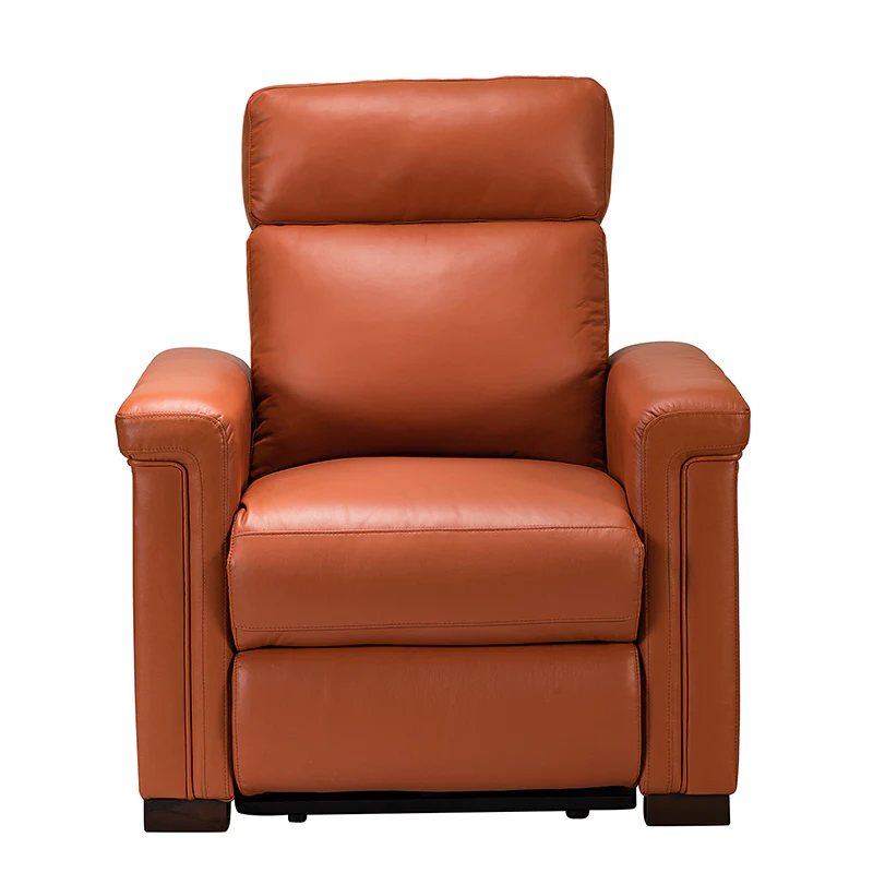 Lea 36.02" Wide Genuine Leather Power Recliner