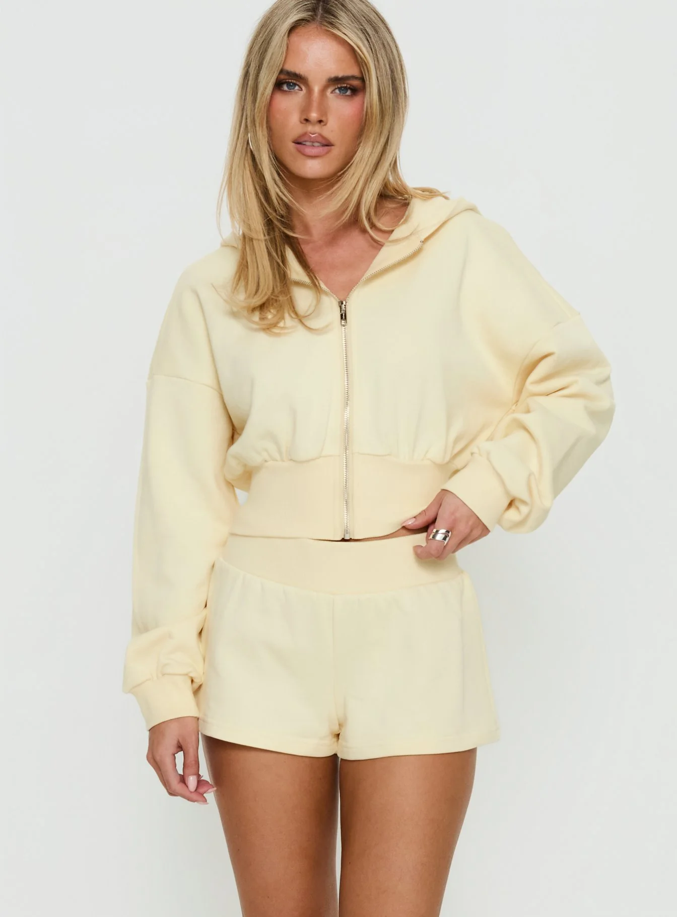 Daybreak Rib Waist Shorts Buttercream