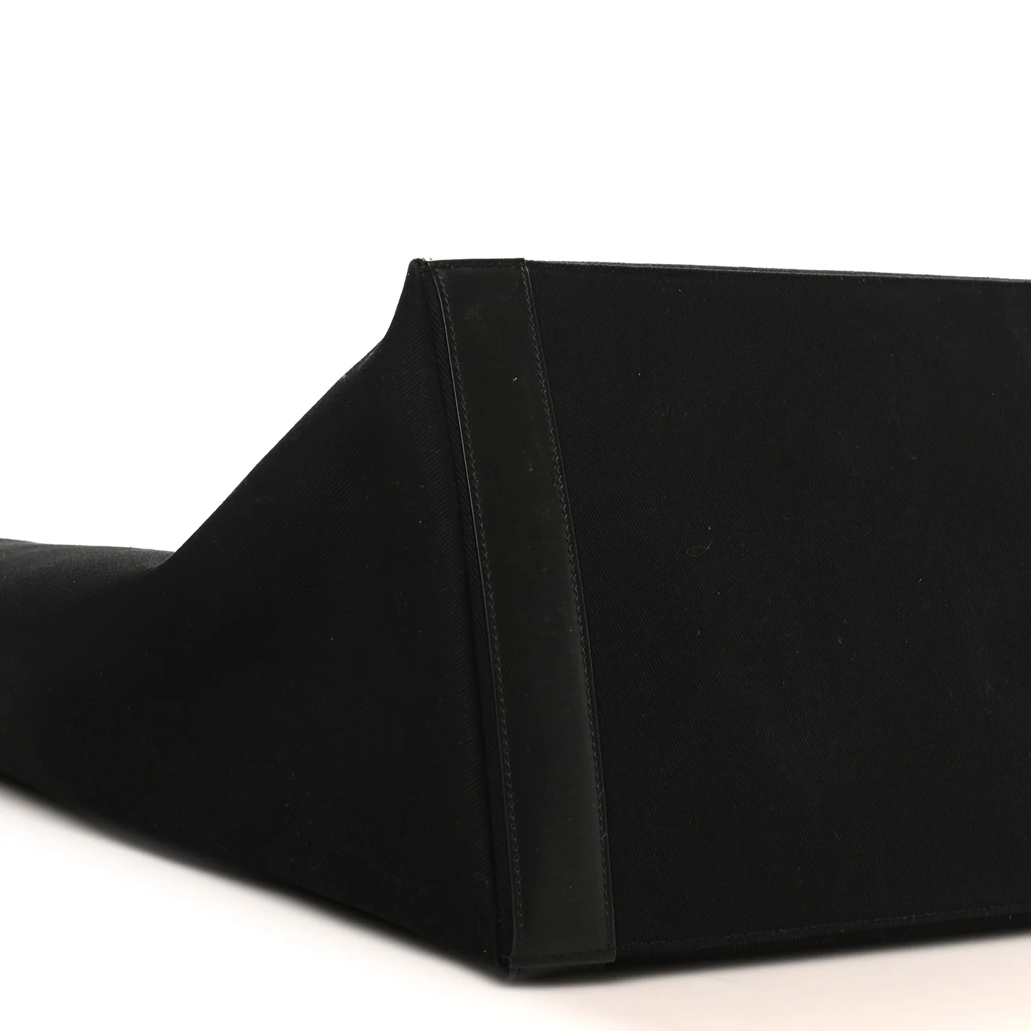 Linen Calfskin Rive Gauche Tote Black - Top Club
