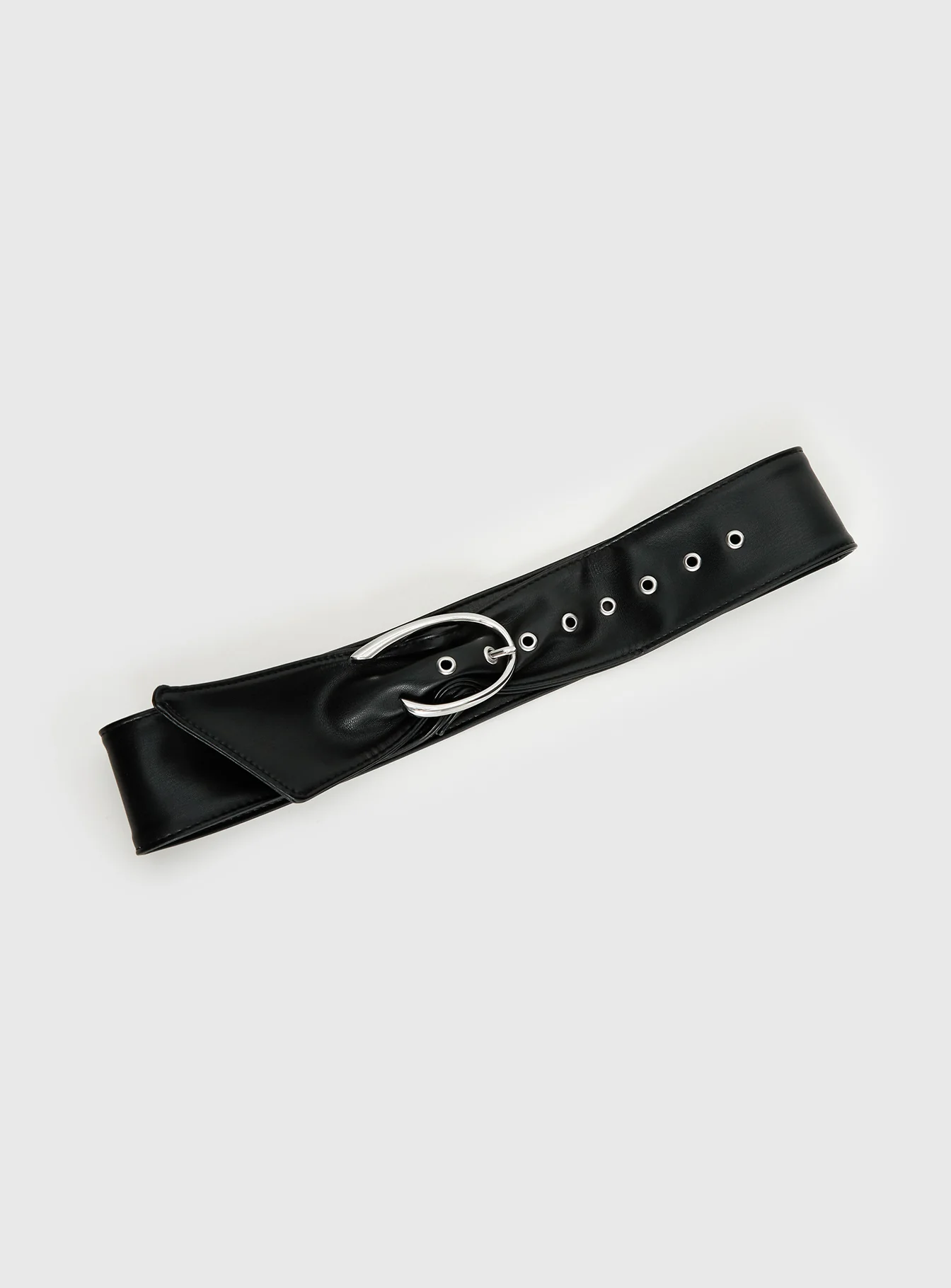 Sirena Faux Leather Belt Black / Silver