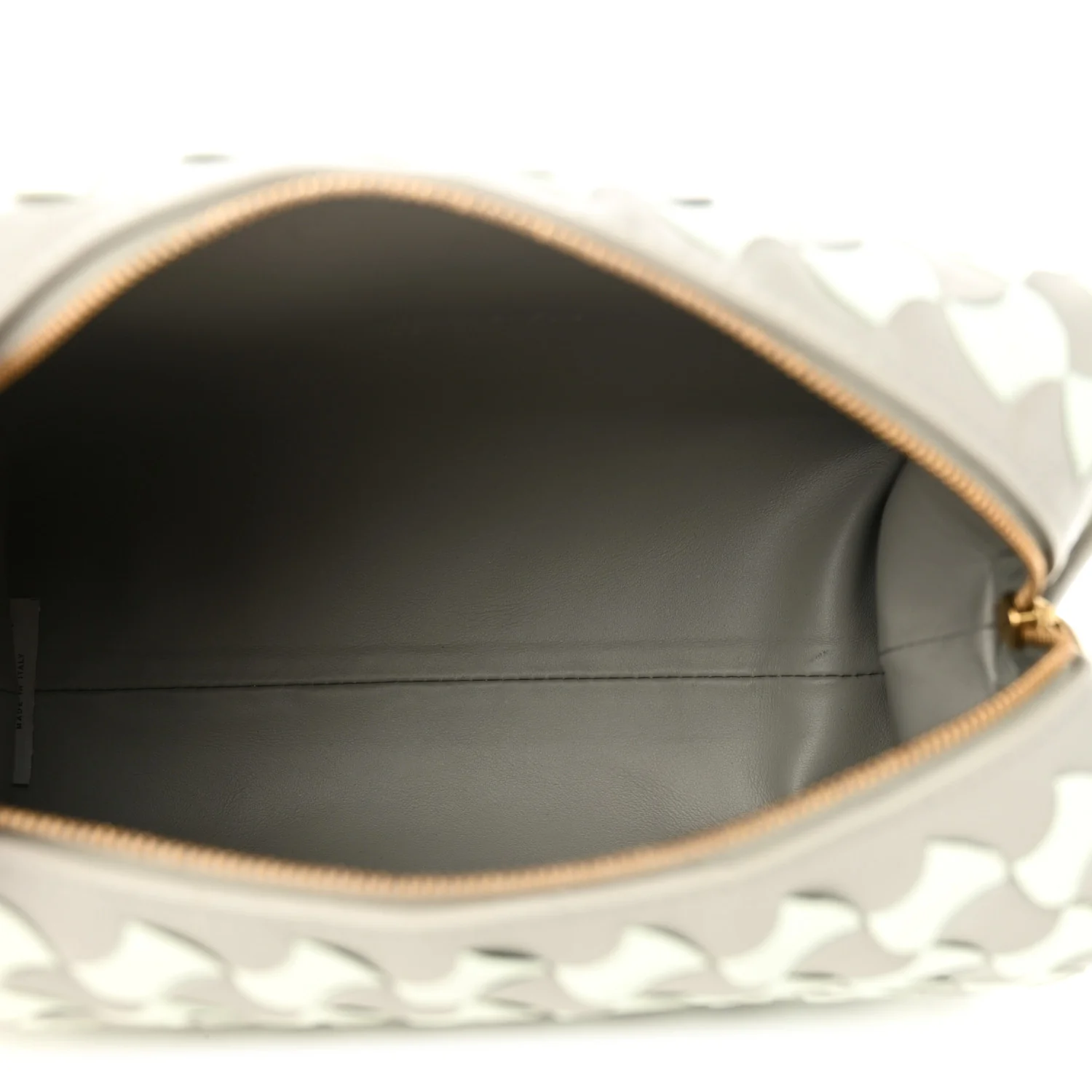 Nappa Wavy Bicolor Intrecciato Small Loop Camera Bag Agate Grey Glacier - Top Club
