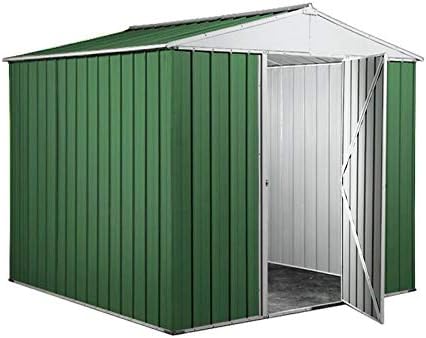 Box in Acciaio Zincato Casetta da Giardino in Lamiera 2.75 x 1.75 m x h2.12 m - 87 KG – 4,81 metri quadri – VERDE