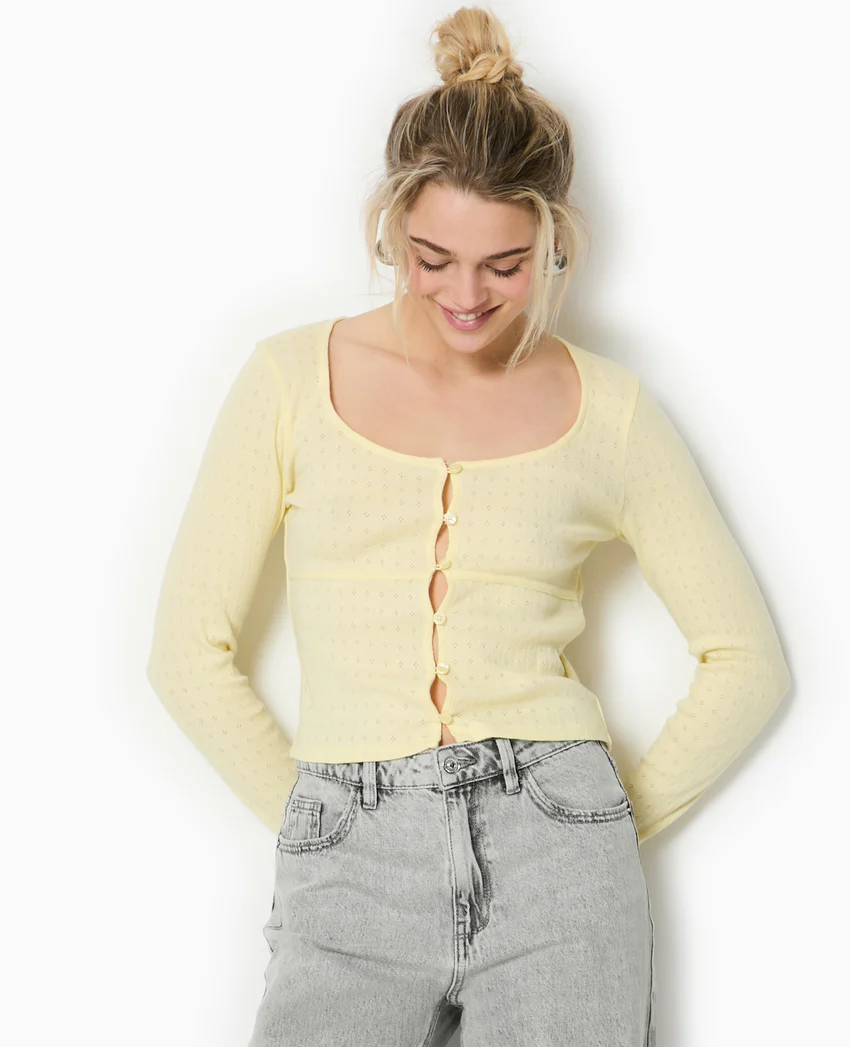 Pimkie Top cardigan en maille fantaisie