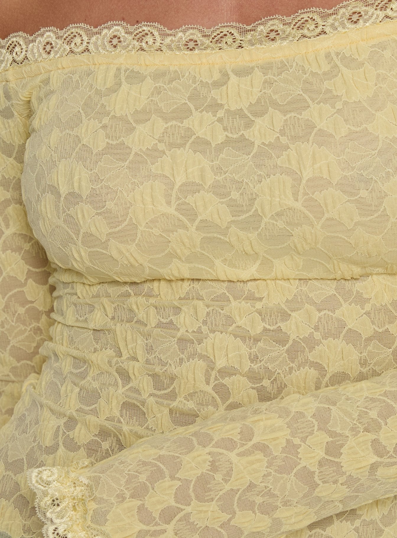 Mochapella Off The Shoulder Top Lemon