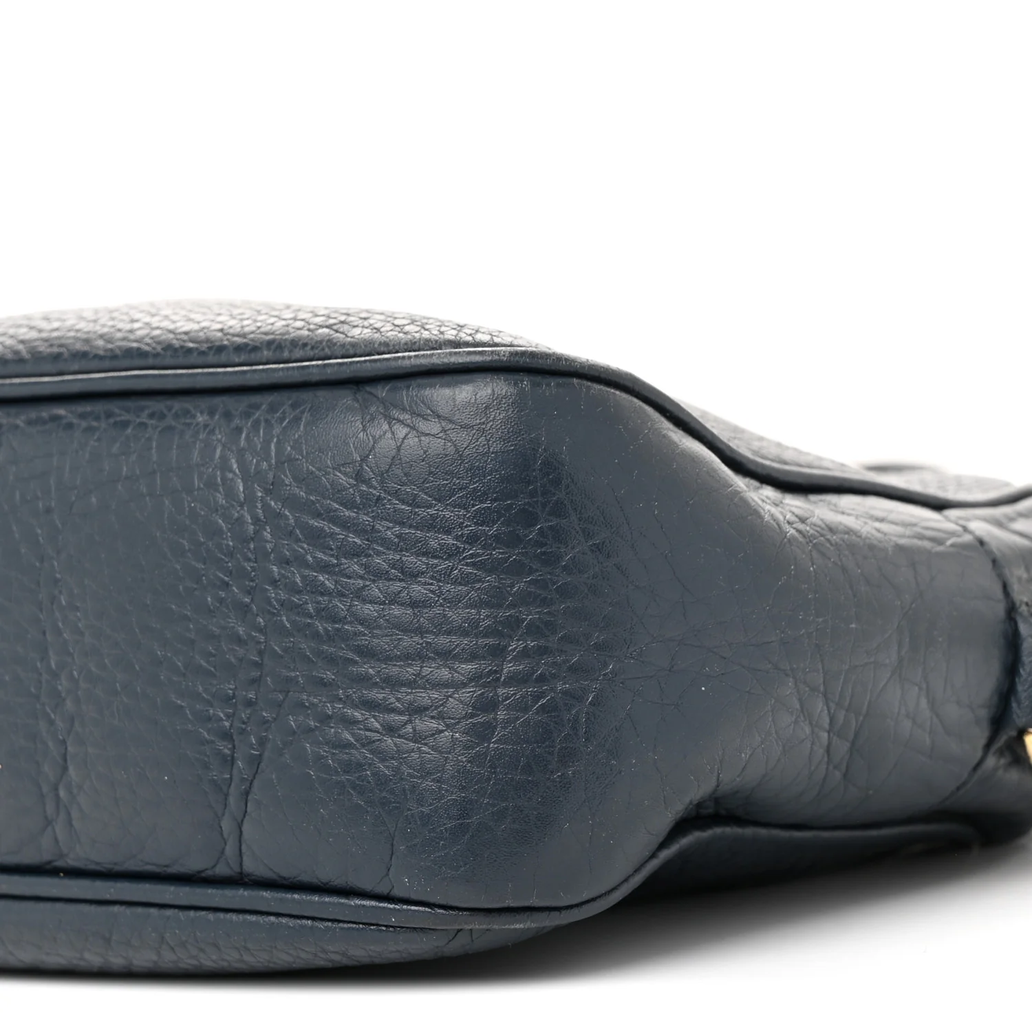Pebbled Calfskin Small Soho Disco Bag Blue - Top Club