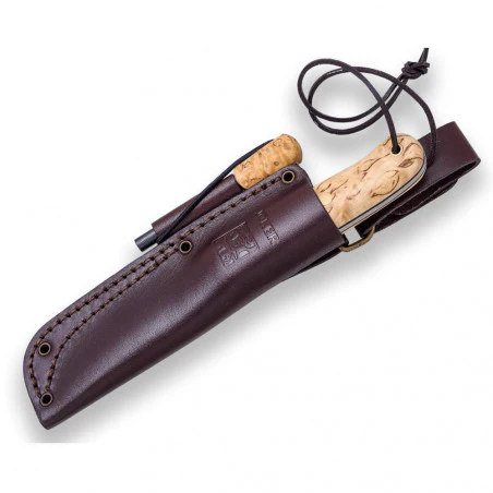 Joker BS9 Scandi Trapper Curly Birch with ferrocerium- Survival and buschcraft knife