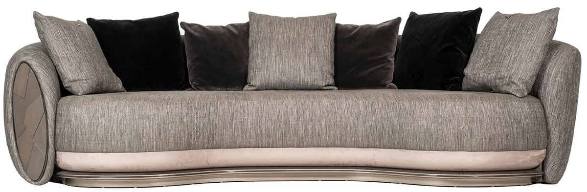 Luxury sofa black / gray / dark brown / bronze 300 x 130 x H. 76 cm - Living room sofa - Hotel sofa - Living room furniture - Hotel furniture - Luxury furniture - Luxury collection