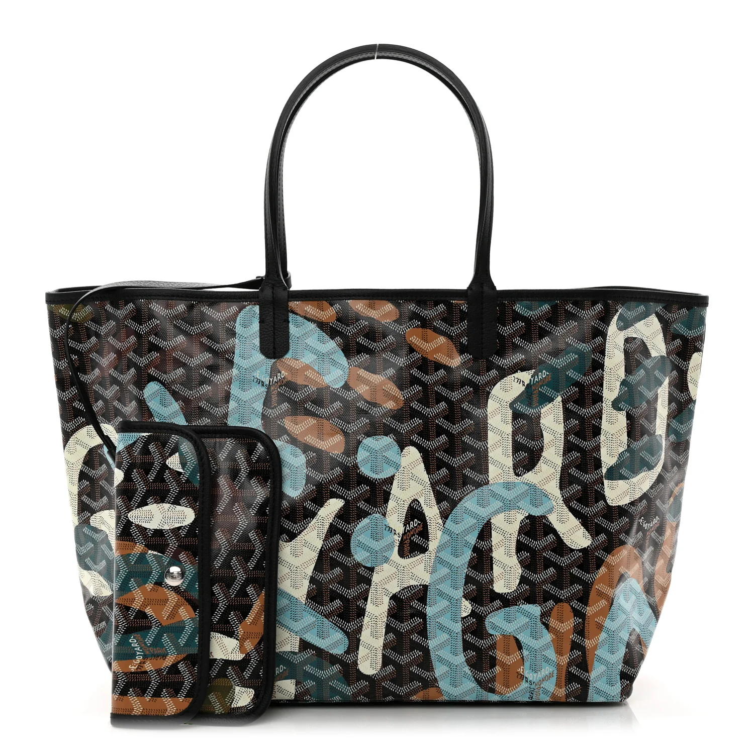 Goyardine Saint Louis Lettres Camouflage PM Black Blue - Top Club