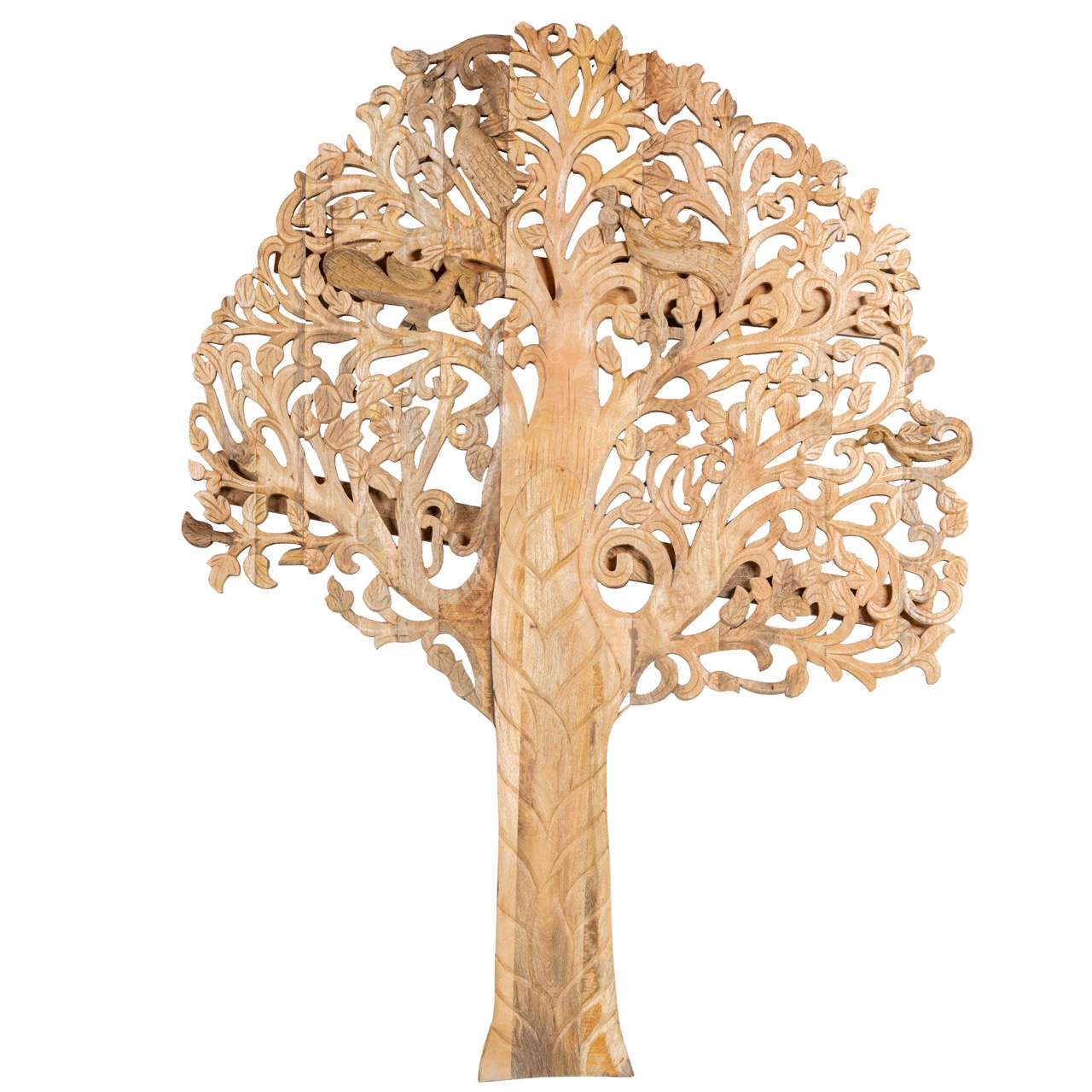 Tree - Handgesneden Mango Houten Wandpaneel 180x150cm