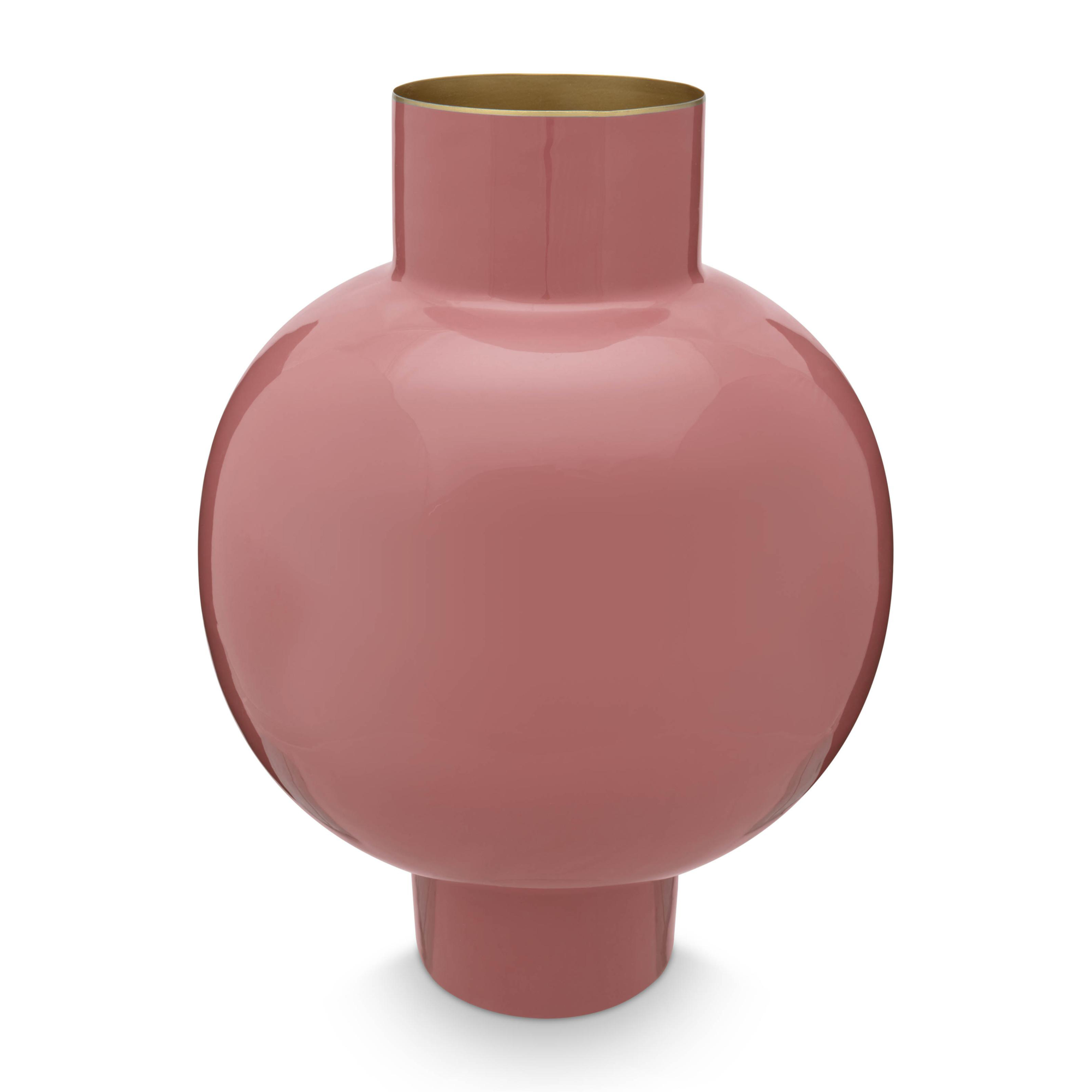 Vaas metaal XL oud roze