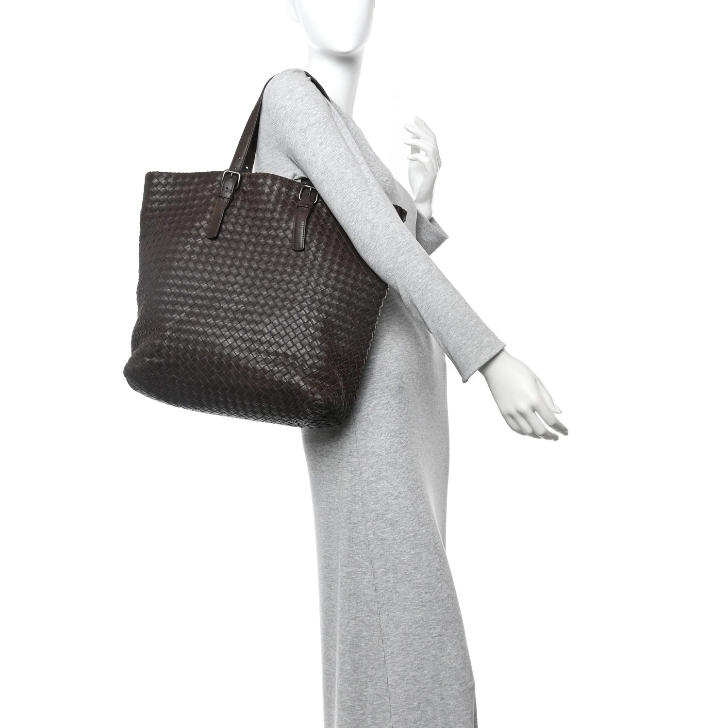 Nappa Intrecciato Large Tote Ebano