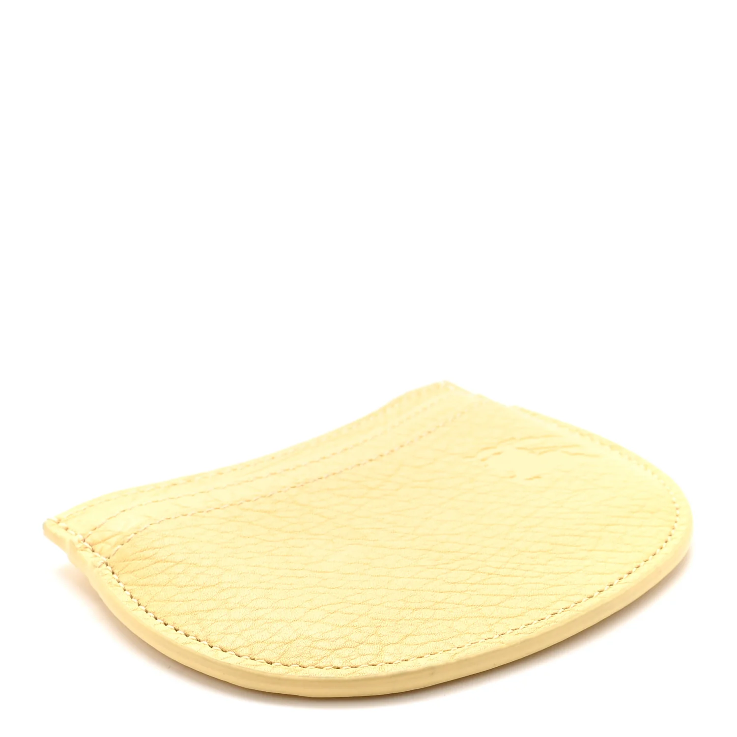 Grainy Calfskin Rocking Horse Card Case Daffodil - Top Club