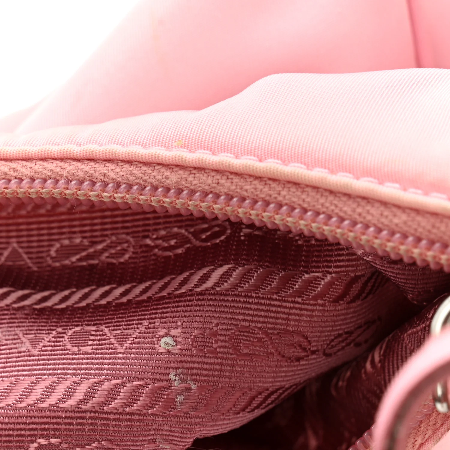 Tessuto Nylon Saffiano Mini Re-Edition 2000 Bag Rosa - Top Club