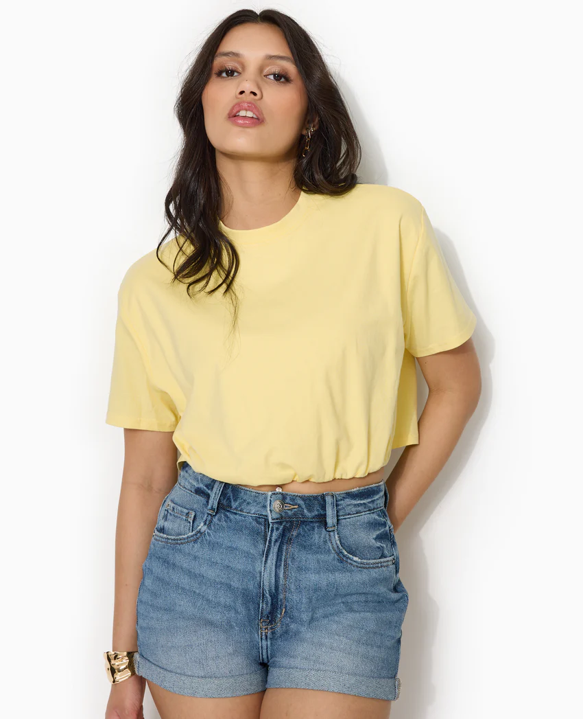Pimkie T-shirt court avec détail élastique
